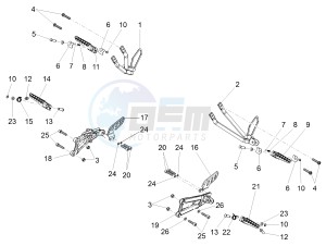 RS 125 REPLICA 4T E4 ABS (EMEA) drawing Foot rests