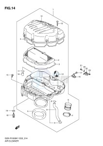 GSX-R1000 (E2) drawing AIR CLEANER