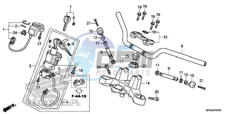 HANDLE PIPE/ TOP BRIDGE