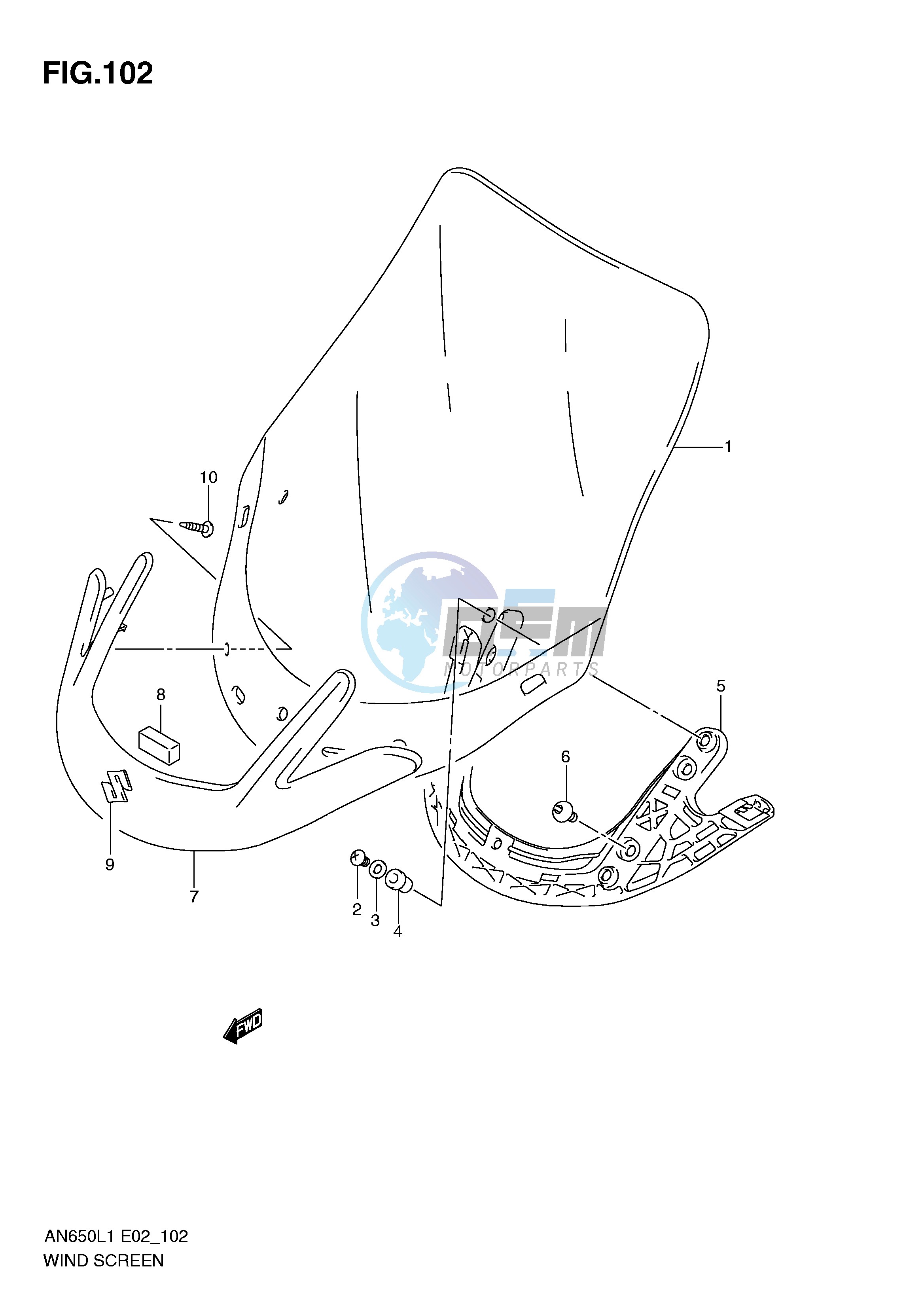 WIND SCREEN (AN650L1 E19)