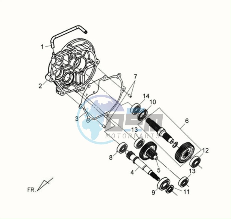 CRANKCASE - DRIVE SHAFT