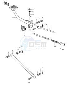 KZ 750 G [LTD II] (G1) [LTD II] drawing BRAKE PEDAL_TORQUE LINK