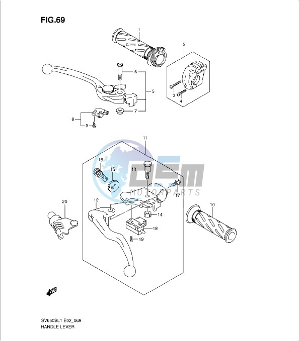 HANDLE LEVER (SV650SUL1 E24)