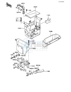 KZ 650 H[CSR] (H1-H2) [CSR] drawing BATTERY CASE_TOOL CASE -- 81-82 H1_H2- -