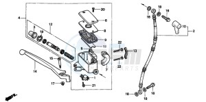 GL1500SE GOLDWING SE drawing FR. BRAKE MASTER CYLINDER