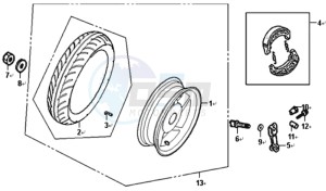 ALLO 50 45 KM/H L6 drawing REAR WHEEL