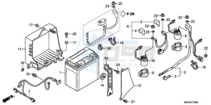 GL18009 BR / AB - (BR / AB) drawing BATTERY