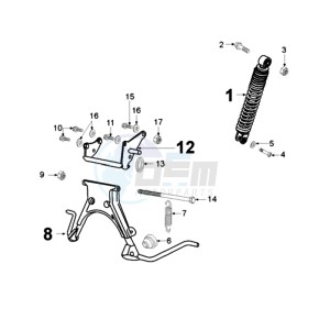 VIVA RSL4 drawing REAR SHOCK AND STAND