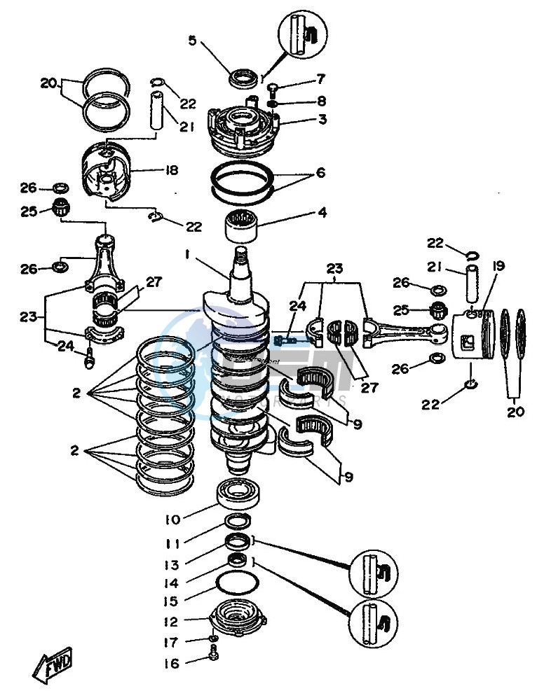 CRANKSHAFT--PISTON