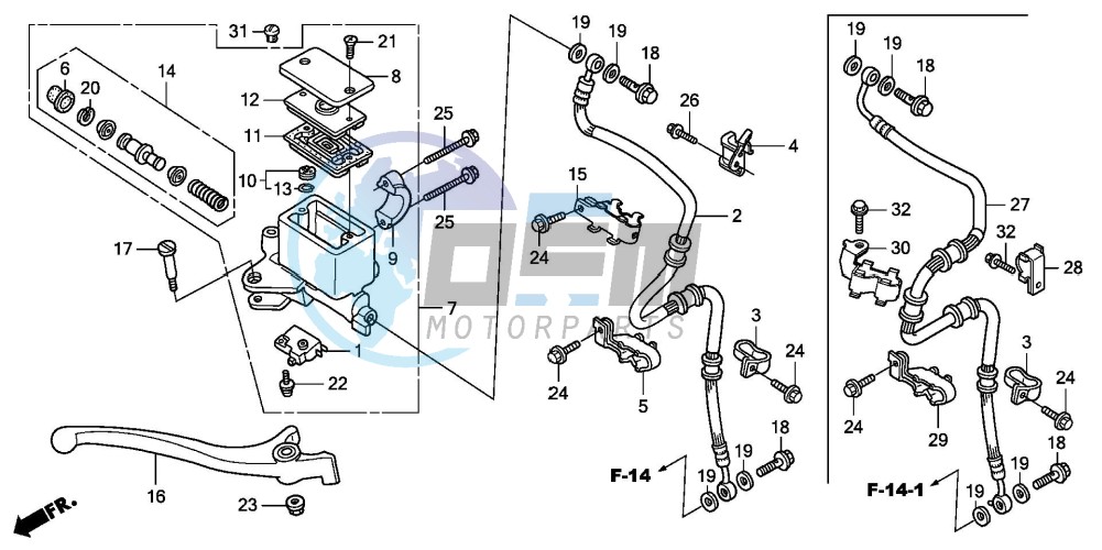 FR. BRAKE MASTER CYLINDER (FES125)(FES150)