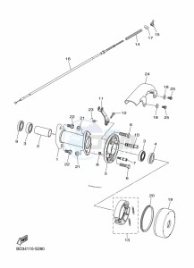 YFM90R (BD3C) drawing REAR BRAKE