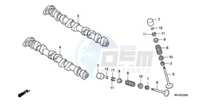 CBF1000A F / CMF drawing CAMSHAFT/VALVE