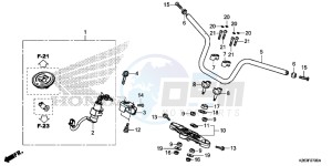 MSX125F MSX125 UK - (E) drawing HANDLE PIPE