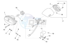 Scarabeo 50 2t (eng. Minarelli) drawing Lights