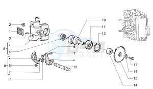 Sfera 125cc drawing Rocker arm support