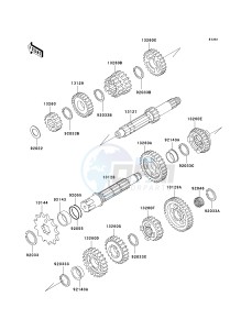 KDX200 H (H6F) 80 H6F drawing TRANSMISSION