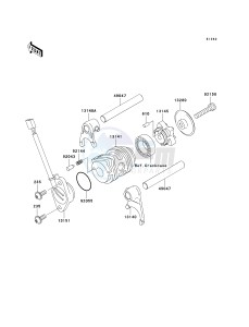 KLX 110 A (KLX110 MONSTER ENERGY) (A6F-A9FA) A6F drawing GEAR CHANGE DRUM_SHIFT FORK-- S- -