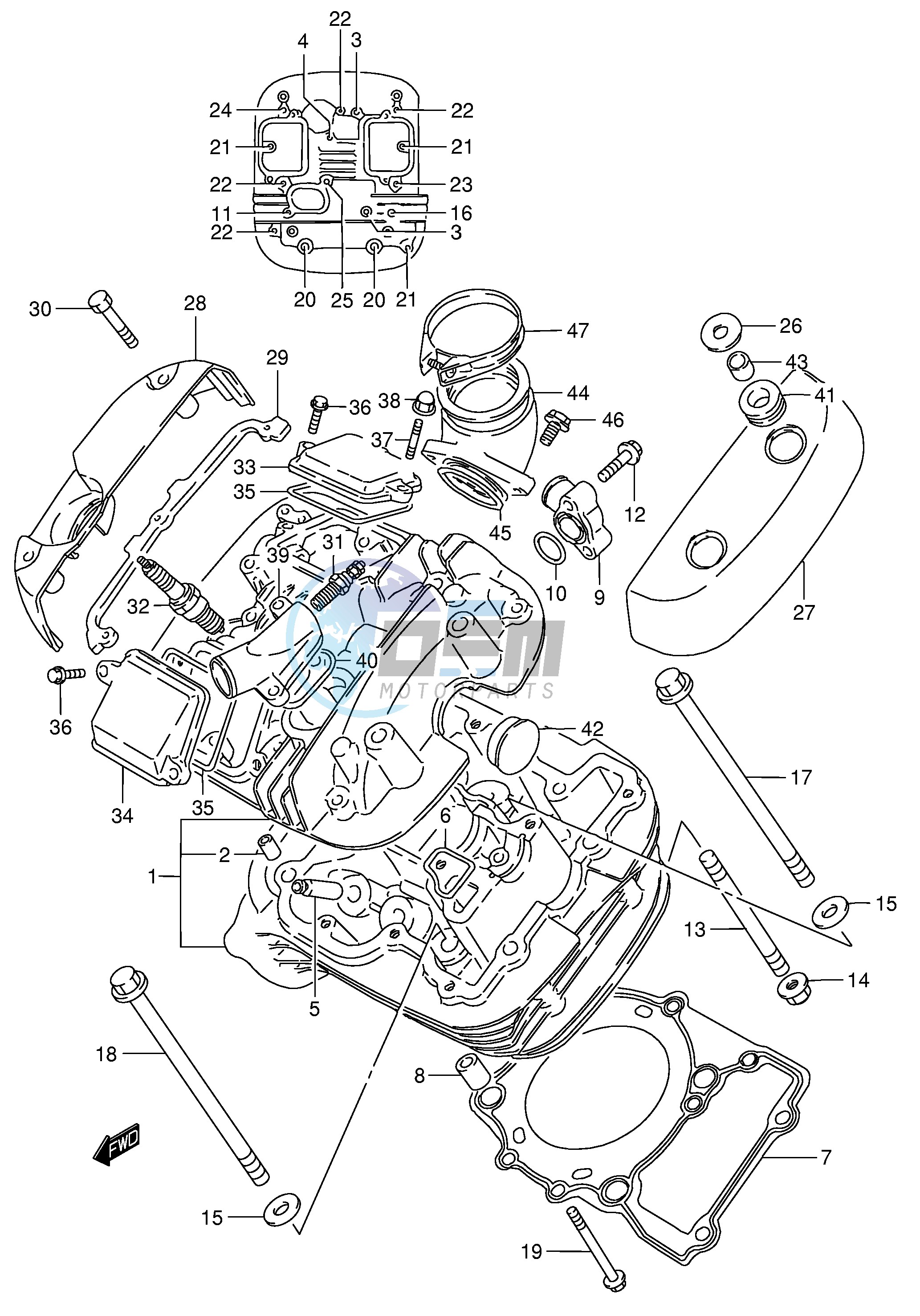 CYLINDER HEAD (FRONT)