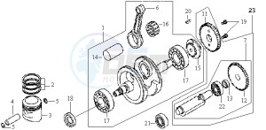 HUSKY 125 drawing CRANKSHAFT / PISTON / PISTON RING