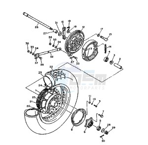 XV DX VIRAGO 535 drawing REAR WHEEL