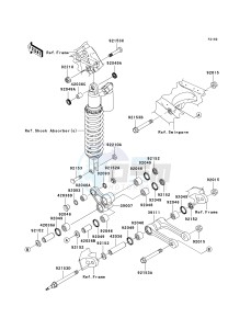 KX 250 T [KX250F] (T8F) T8F drawing REAR SUSPENSION