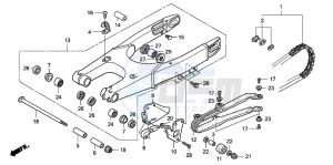 CR85RB drawing SWINGARM