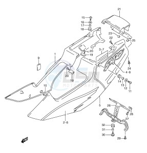 RGV250 (E24) drawing FRAME COVER (MODEL R T)