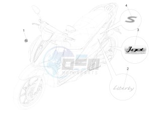 Liberty 50 iGet 4T 3V 25kmh (EMEA) drawing Plates - Emblems