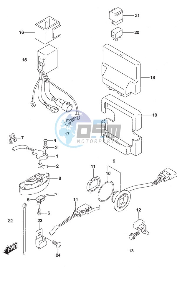 PTT Switch/Engine Control Unit SS Model