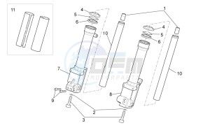 SR 50 H2O new ie AND carb. drawing Front fork III