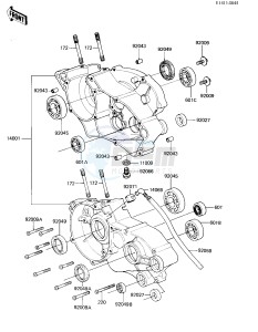 KX 80 C [KX80] (C2) [KX80] drawing CRANKCASE -- 82 KX80-C2- -