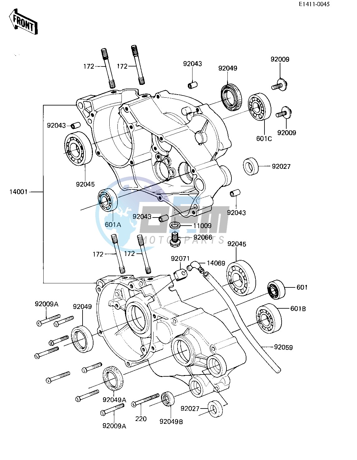 CRANKCASE -- 82 KX80-C2- -