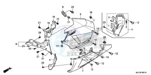 CBR600RAD CBR600RR ABS UK - (E) drawing MIDDLE COWL/LOWER COWL (L.)