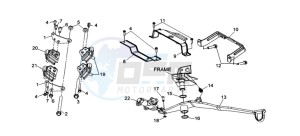 QUAD RAIDER 600 LONG CHASSIS drawing VOETBRAKE PEDAL