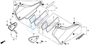 CB900F CB900F drawing SIDE COVER