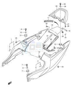 SV1000 (E2) drawing SEAT TAIL COVER (SV1000SK3 S1K3 S2K3)