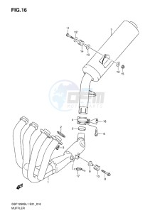 GSF-1250S BANDIT EU drawing MUFFLER