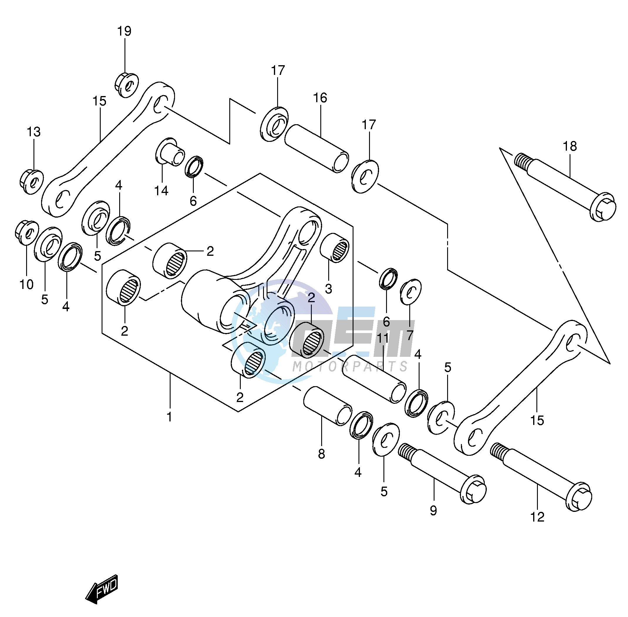 REAR CUSHION LEVER (MODEL K1)