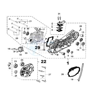 FIGHT LRMO drawing CRANKCASE WITH LONG MOUNT RUBBERS