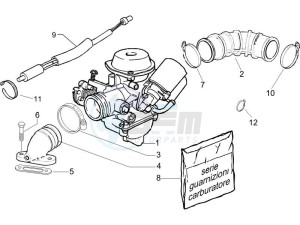 Liberty 200 4t (N15000U01) drawing Carburettor assembly - Union pipe