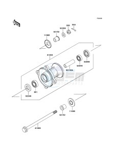 KX65 KX65A8F EU drawing Front Hub