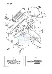 LT230E (E28) drawing FRONT FENDER (MODEL H J K)