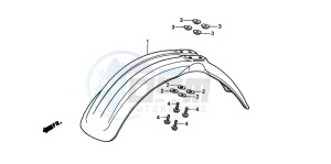 CR250R drawing FRONT FENDER