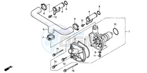 GL1500A GOLDWING ASPENCADE drawing WATER PUMP