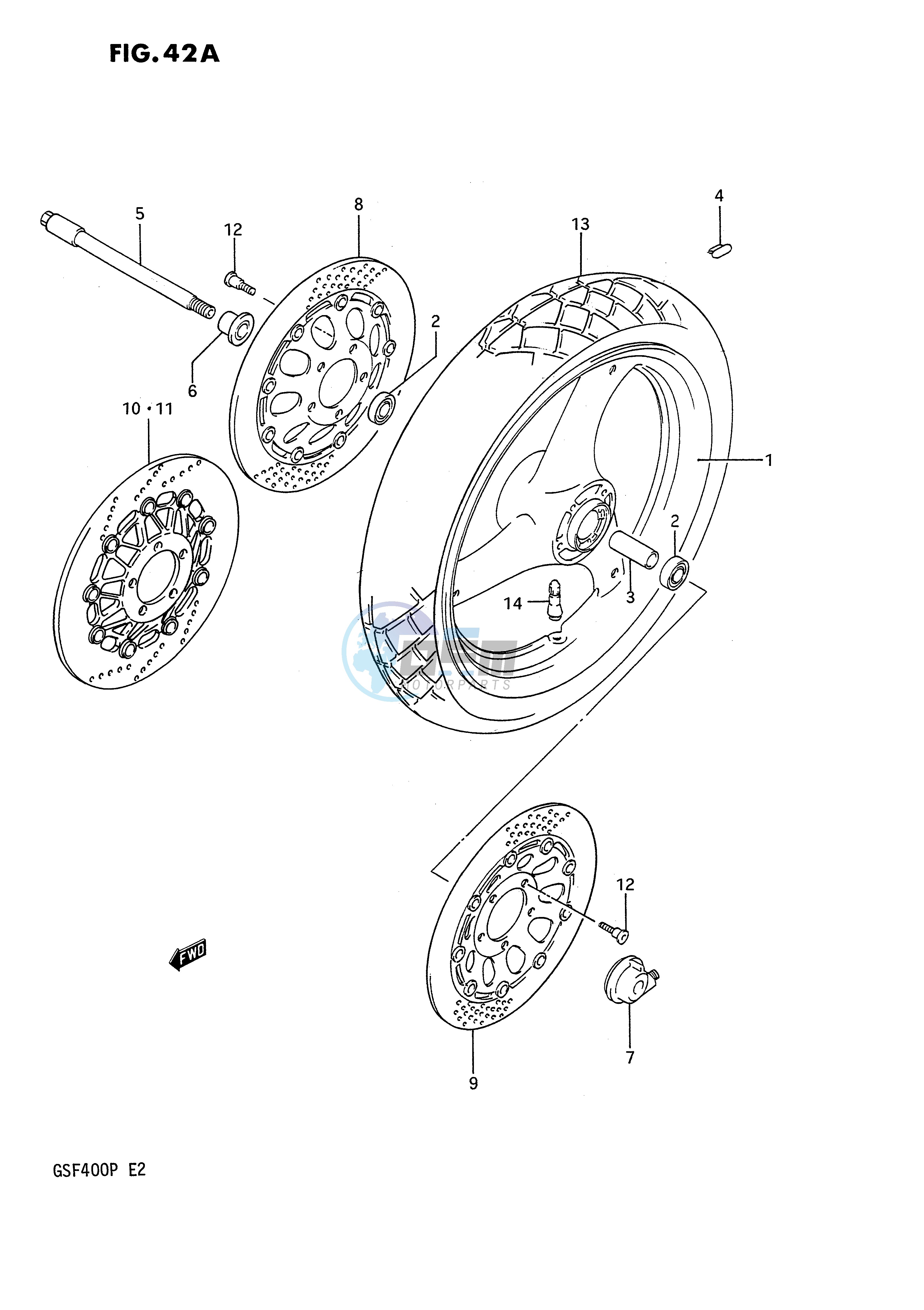 FRONT WHEEL (E22)