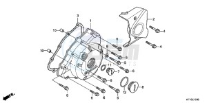 CBR125RD CBR125R E drawing LEFT CRANKCASE COVER