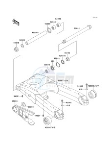 ZX 1100 D [NINJA ZX-11] (D7-D9) [NINJA ZX-11] drawing SWINGARM