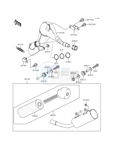 KX 125 K [KX125] (K) [KX125] drawing MUFFLER-- S- -