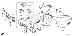 VT750CA9 UK - (E / MKH ST) drawing SIDE COVER