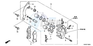 WW125EX2C drawing FRONT BRAKE CALIPER